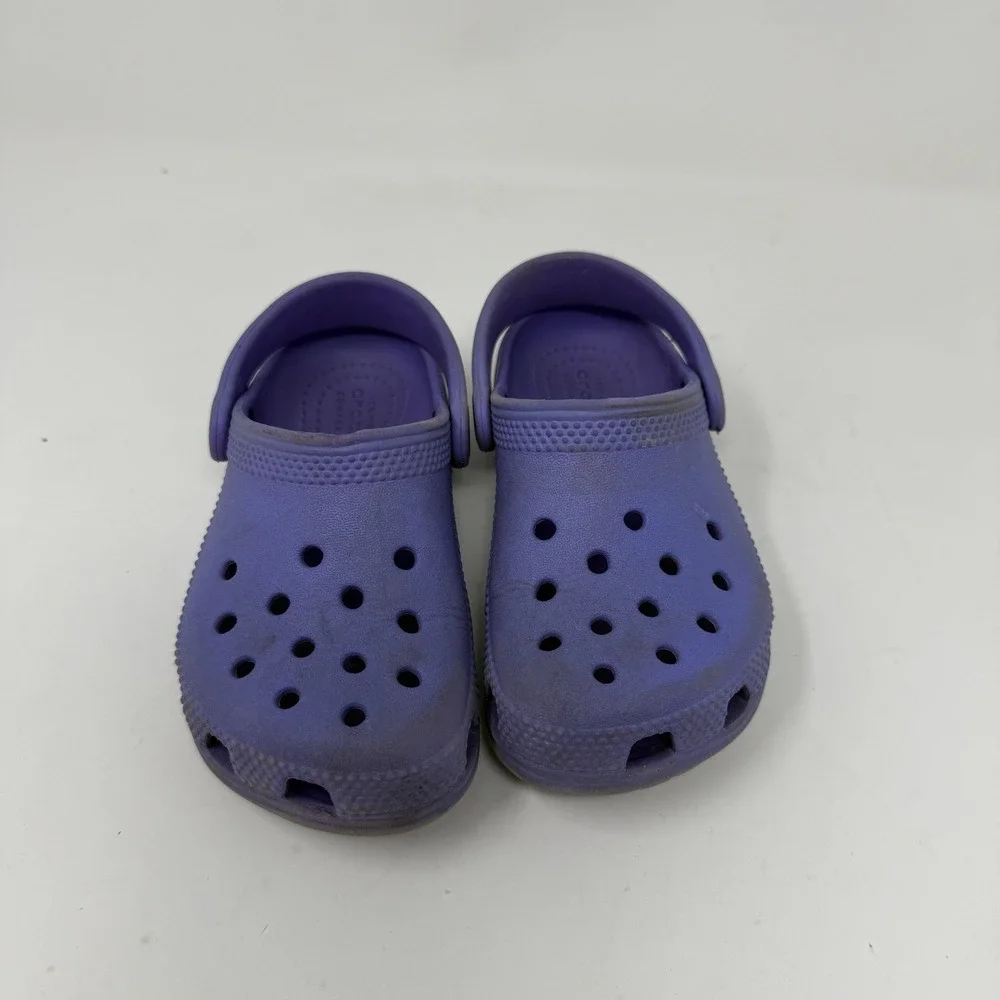 Crocs Kids Classic Clog‎ Purple Size C9 Slip On Shoes Rubber